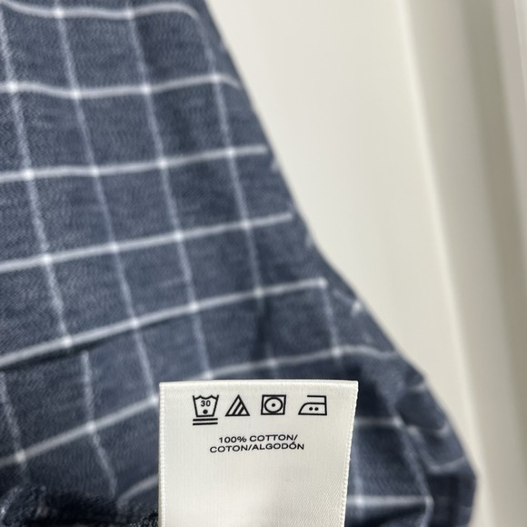 Scotch & Soda Windowpane Plaid Button Up Shirt Gray Mens Size XL Woven Cotton - Picture 5 of 6